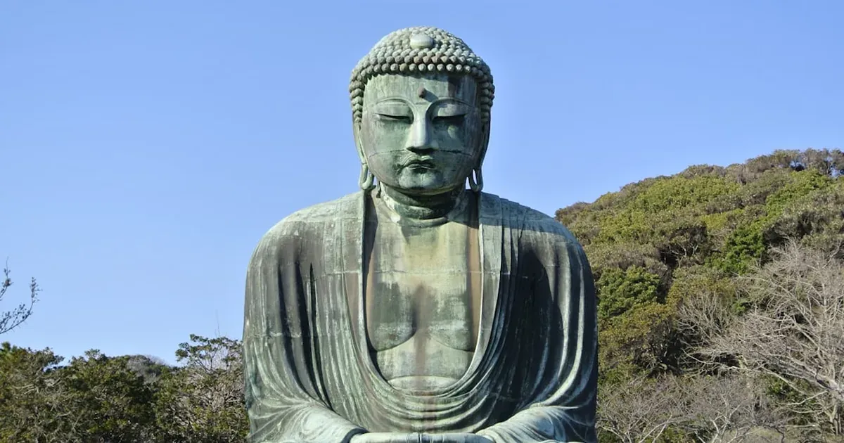 The Great Buddha of Kamakura — 13-metre bronze Kotoku-in Buddha sitting in the open air
