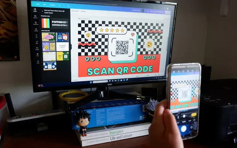 Smartphone scanning a QR code to install an eSIM plan before travel
