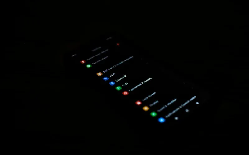 Smartphone showing data usage statistics in the settings menu